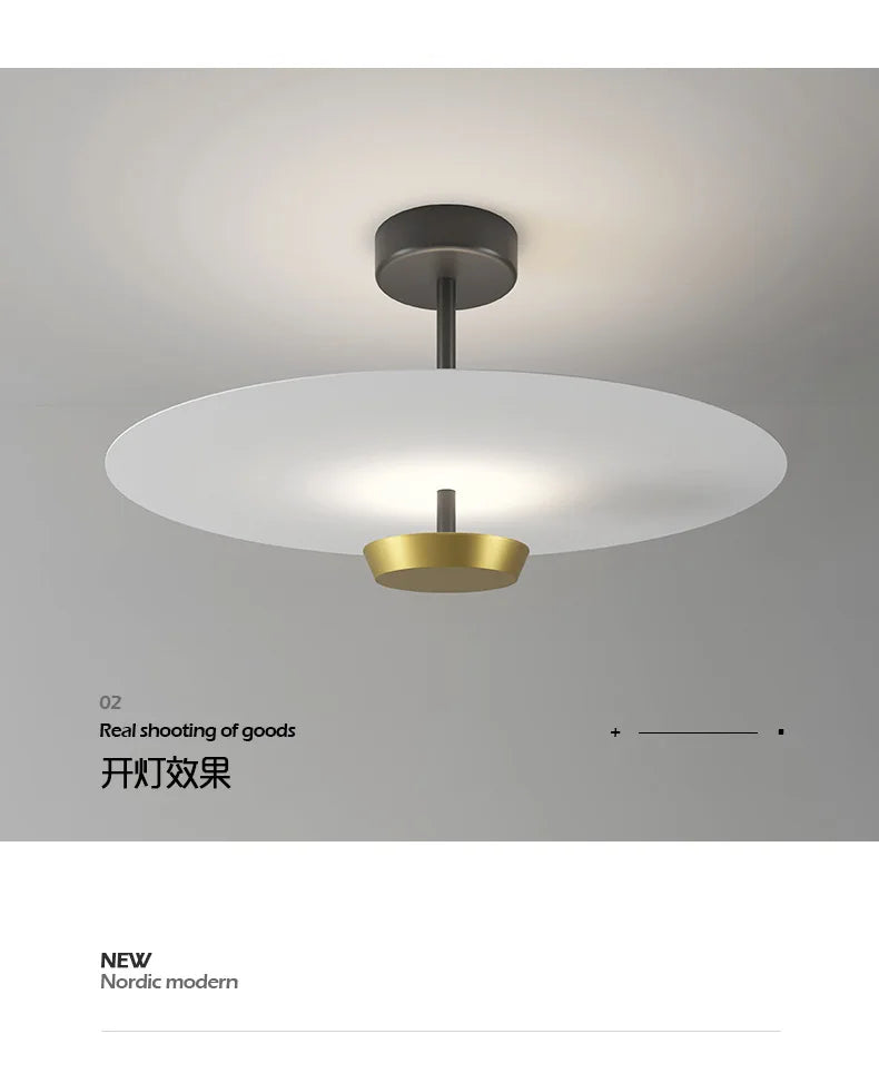 Nordic Designer LED Ceiling Lamps Gold Minimalist Living Room Bedroom Lighting Modern Kitchen Restaurant Decor Ceiling Pendant