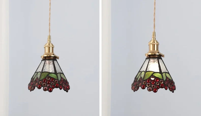 Nordic Retro Lattice Pendant Lights Japanese Home Decor Lighting Hanglamp Pendente Simple Bedroom Bedside Pendant Hanging Lamps