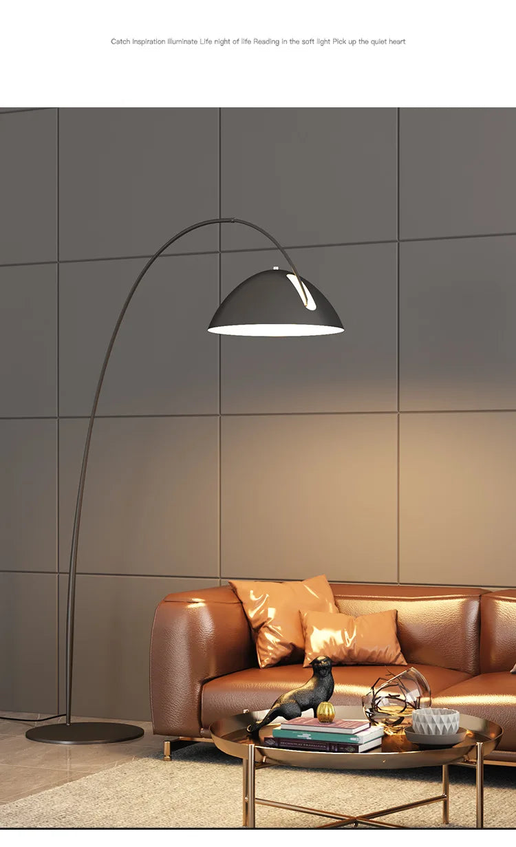 Italian Floor Lamp Modern Minimalist Designer Study Bedroom Parlour Sofa Atmosphere Nordic Creative High-end LED Fishing Light