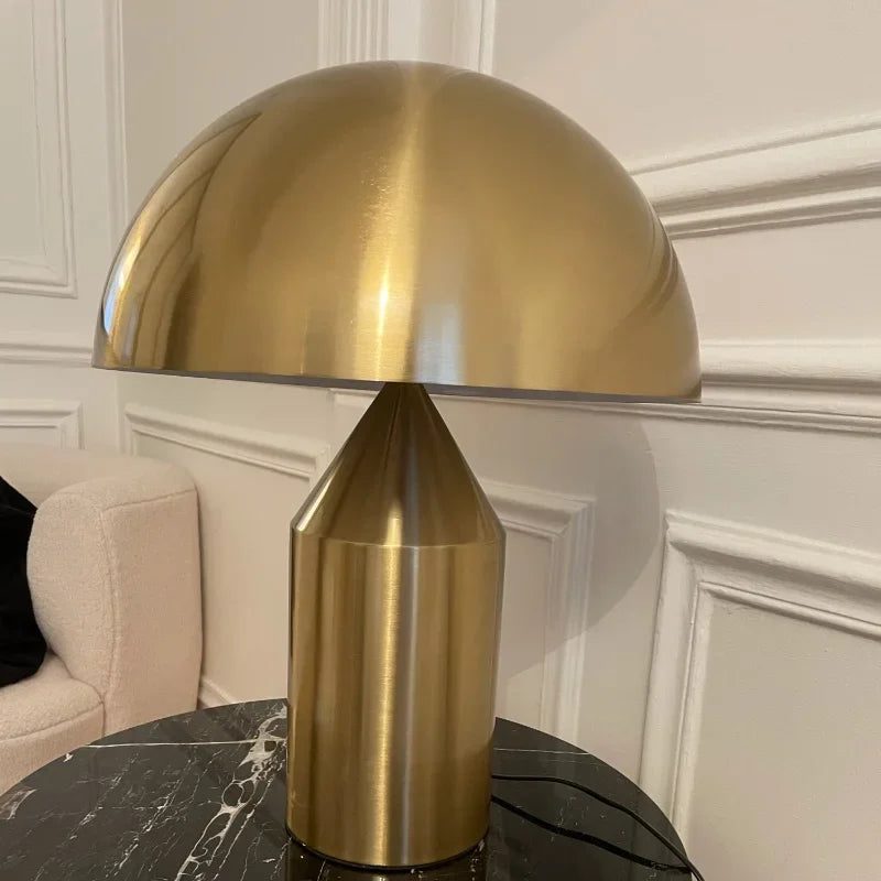 Italy Mushroom Table Lamp Gold/black/white Metal Desk Light Desk Living Dining Room Bedroom Bedside Decoration Standing Lamps G9