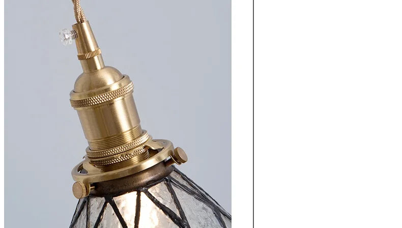 Nordic Retro Lattice Pendant Lights Japanese Home Decor Lighting Hanglamp Pendente Simple Bedroom Bedside Pendant Hanging Lamps