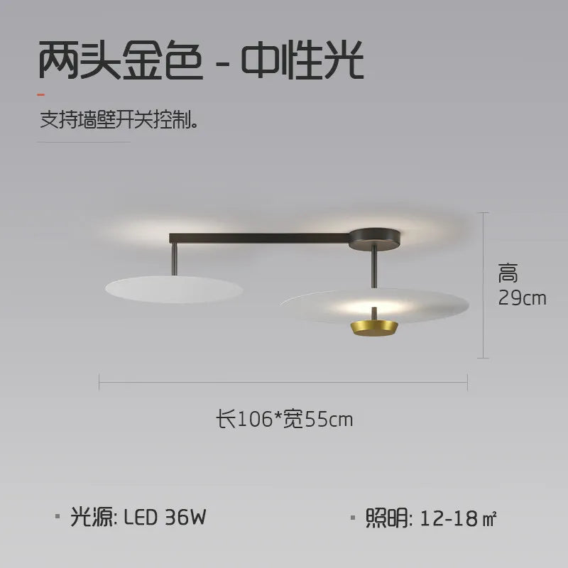 Nordic Designer LED Ceiling Lamps Gold Minimalist Living Room Bedroom Lighting Modern Kitchen Restaurant Decor Ceiling Pendant