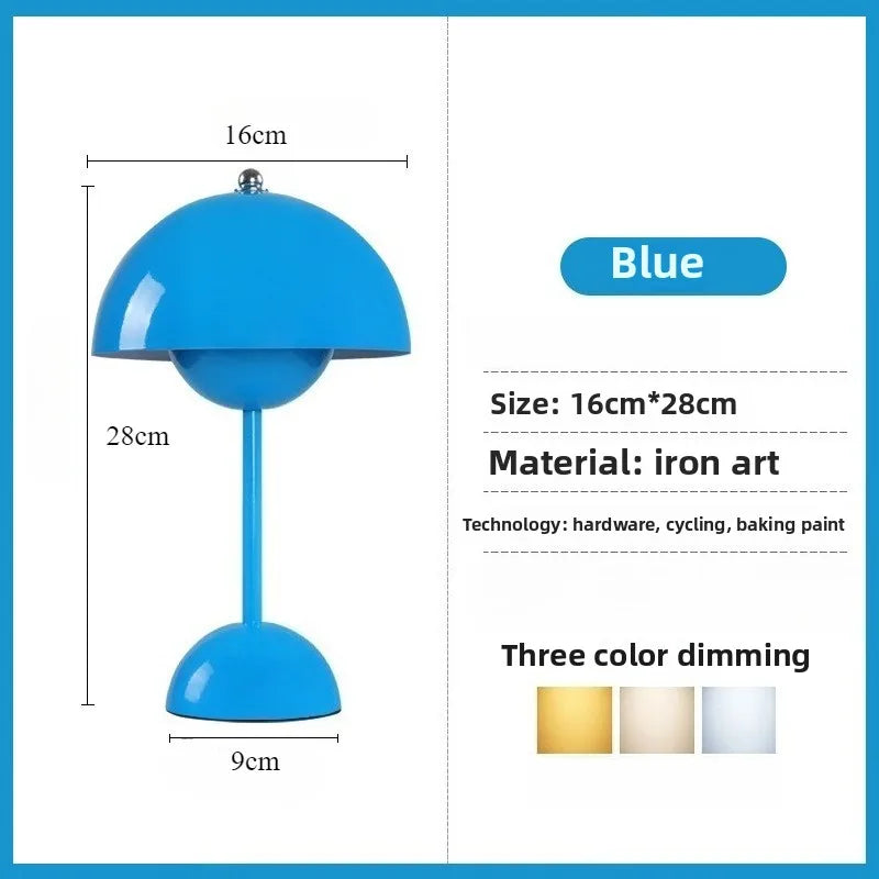 Danish Flower Bud Desk Lamp Nordic Modern Minimalist Bedroom Bedside Study Living Room Decoration LED Reading Table Light