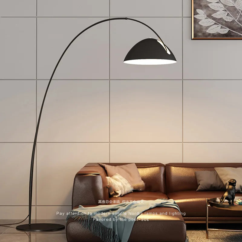 Italian Floor Lamp Modern Minimalist Designer Study Bedroom Parlour Sofa Atmosphere Nordic Creative High-end LED Fishing Light