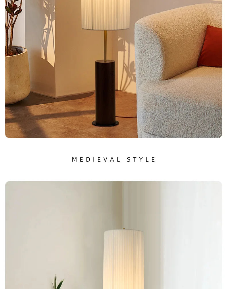 Wabi Sabi Zen Style Floor Lamp Bedroom Living Room Standard Light High End Feeling Homestay Decoration LED Upright Desk Lamps