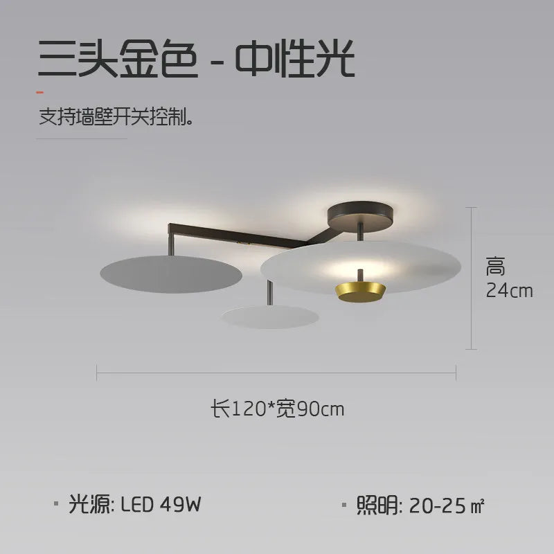 Nordic Designer LED Ceiling Lamps Gold Minimalist Living Room Bedroom Lighting Modern Kitchen Restaurant Decor Ceiling Pendant