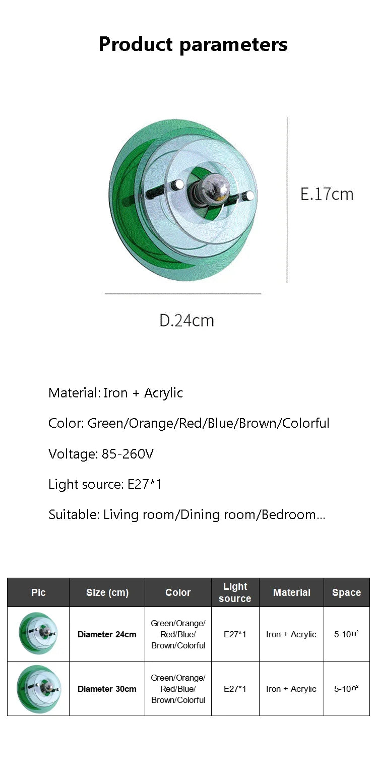 Multilayer Acrylic Bauhaus Wall Lamp Nordic Corridor Staircase Sconces Bedroom Living Room Bar Atmosphere LED Lighting Fixtures