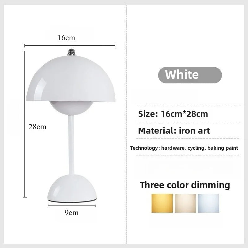 Danish Flower Bud Desk Lamp Nordic Modern Minimalist Bedroom Bedside Study Living Room Decoration LED Reading Table Light