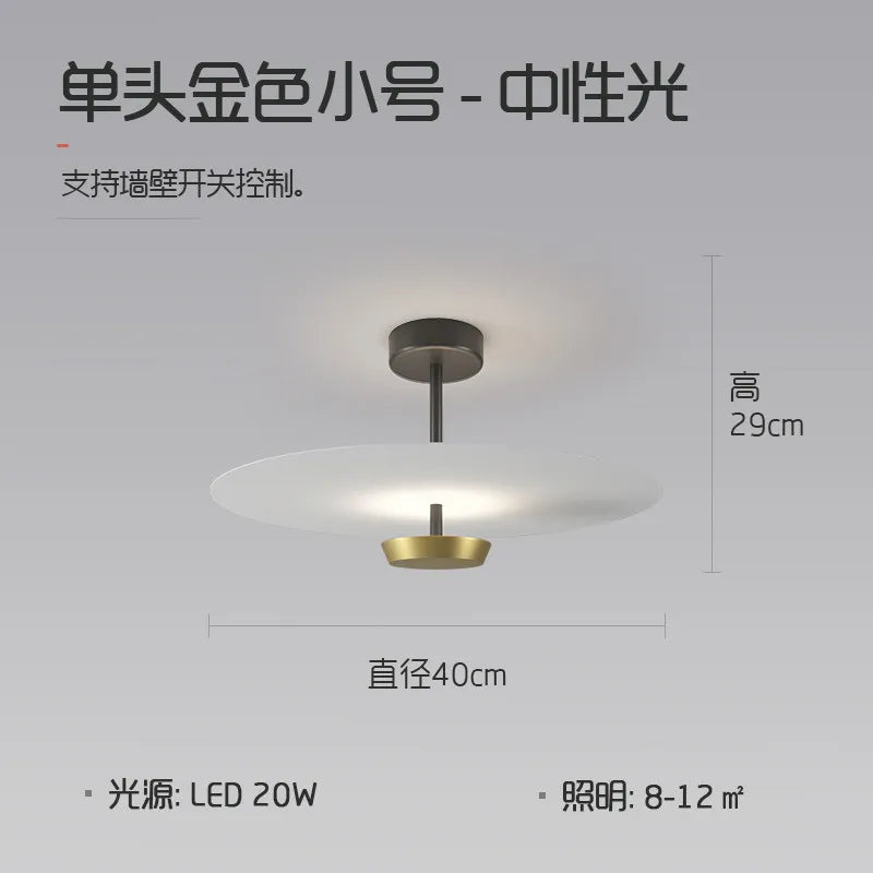 Nordic Designer LED Ceiling Lamps Gold Minimalist Living Room Bedroom Lighting Modern Kitchen Restaurant Decor Ceiling Pendant