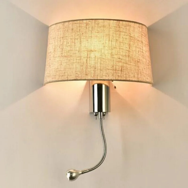 Simple Modern LED Wall Lamps Fixture Creative Living Room Bedroom Bedside Lighting Fixture Stair Corridor Wooden Bracket Light