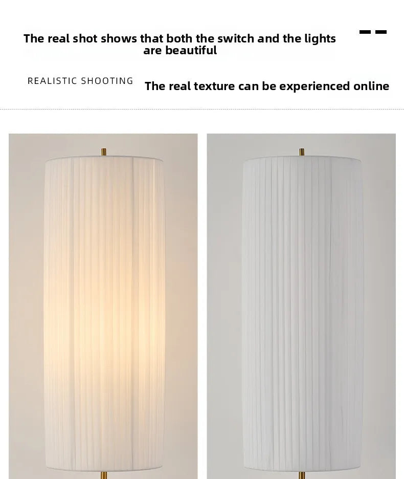 Wabi Sabi Zen Style Floor Lamp Bedroom Living Room Standard Light High End Feeling Homestay Decoration LED Upright Desk Lamps