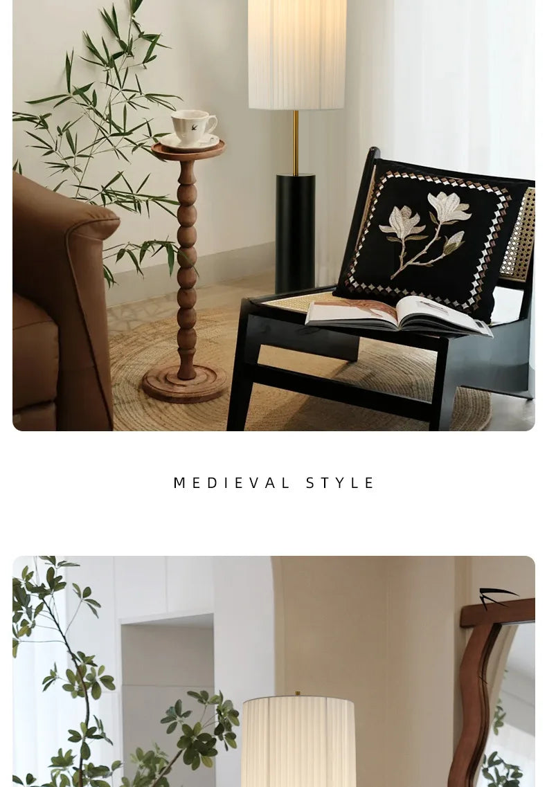 Wabi Sabi Zen Style Floor Lamp Bedroom Living Room Standard Light High End Feeling Homestay Decoration LED Upright Desk Lamps