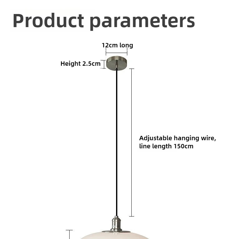 Bauhaus Pendant Light French Luxury Cream Wind Restaurant Ceiling Lamp Living Room Bedroom Balcony Study LED Glass Chandelier