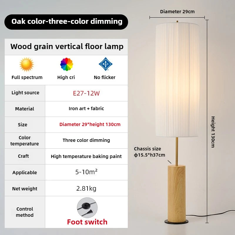 Wabi Sabi Zen Style Floor Lamp Bedroom Living Room Standard Light High End Feeling Homestay Decoration LED Upright Desk Lamps