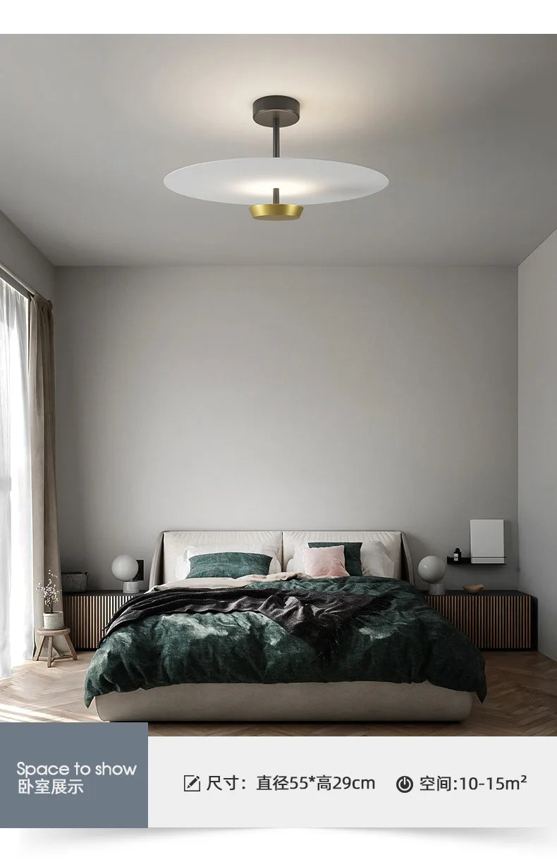 Nordic Designer LED Ceiling Lamps Gold Minimalist Living Room Bedroom Lighting Modern Kitchen Restaurant Decor Ceiling Pendant