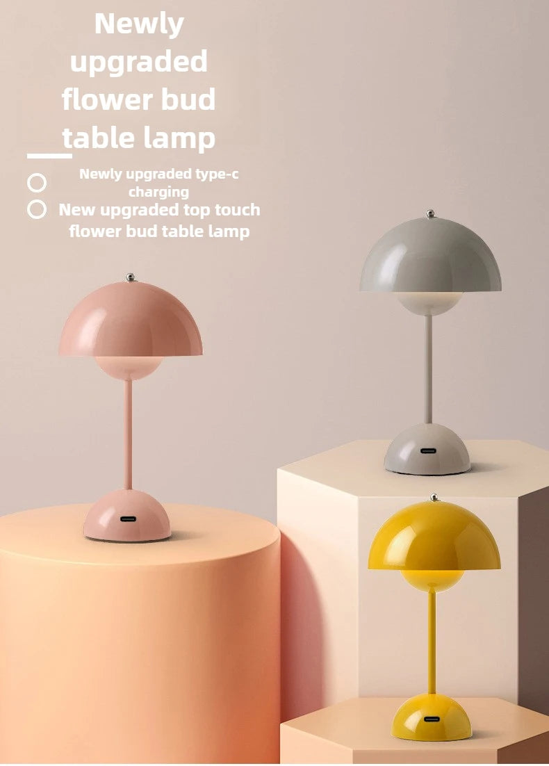 Danish Flower Bud Desk Lamp Nordic Modern Minimalist Bedroom Bedside Study Living Room Decoration LED Reading Table Light