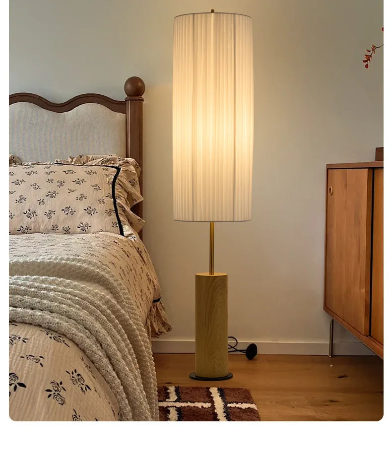 Wabi Sabi Zen Style Floor Lamp Bedroom Living Room Standard Light High End Feeling Homestay Decoration LED Upright Desk Lamps