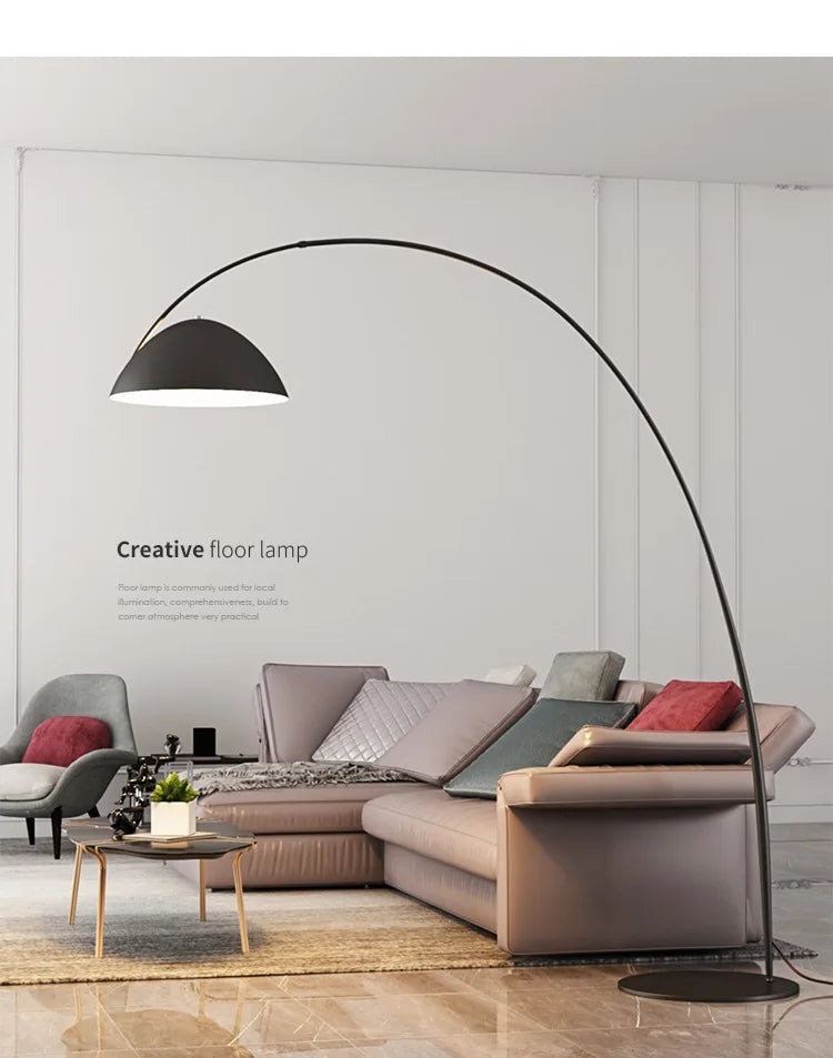 Italian Floor Lamp Modern Minimalist Designer Study Bedroom Parlour Sofa Atmosphere Nordic Creative High-end LED Fishing Light