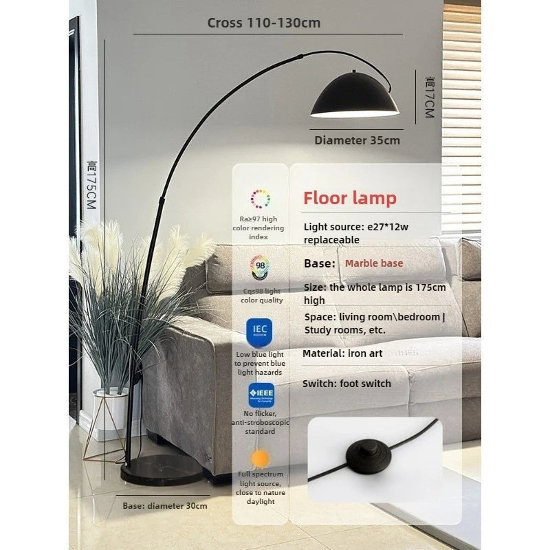 Italian Floor Lamp Modern Minimalist Designer Study Bedroom Parlour Sofa Atmosphere Nordic Creative High-end LED Fishing Light