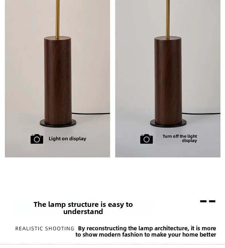 Wabi Sabi Zen Style Floor Lamp Bedroom Living Room Standard Light High End Feeling Homestay Decoration LED Upright Desk Lamps