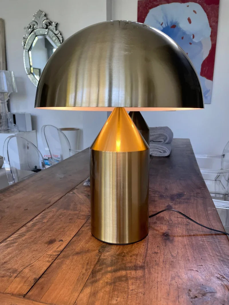 Italy Mushroom Table Lamp Gold/black/white Metal Desk Light Desk Living Dining Room Bedroom Bedside Decoration Standing Lamps G9