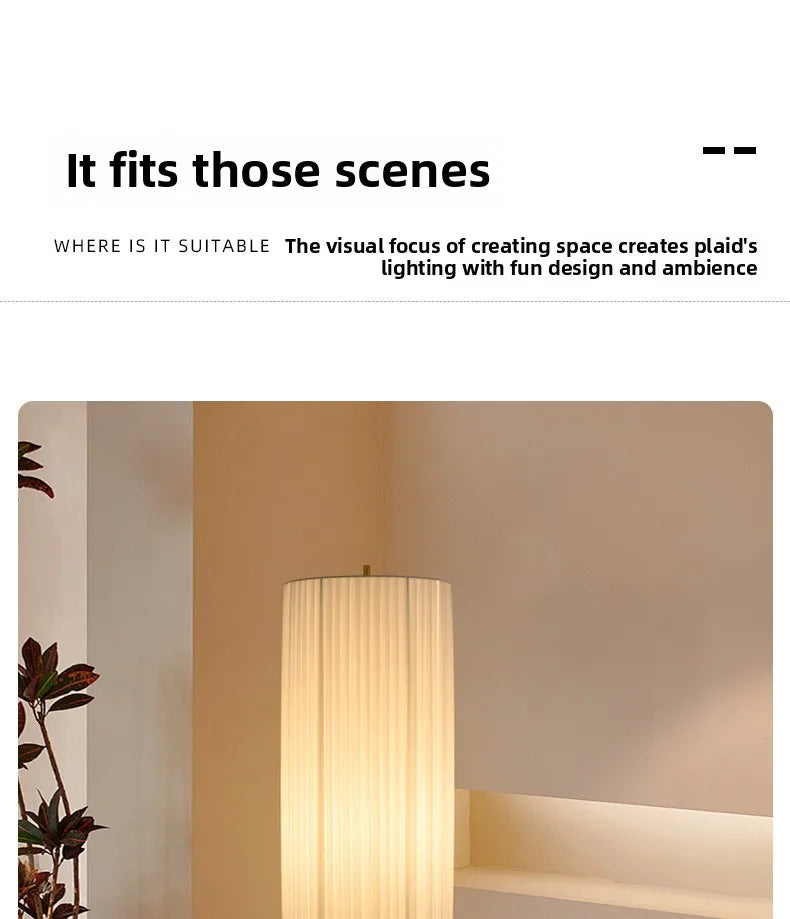 Wabi Sabi Zen Style Floor Lamp Bedroom Living Room Standard Light High End Feeling Homestay Decoration LED Upright Desk Lamps