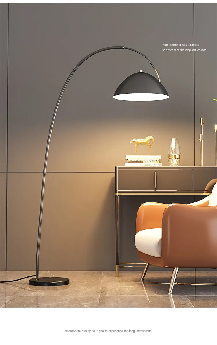 Italian Floor Lamp Modern Minimalist Designer Study Bedroom Parlour Sofa Atmosphere Nordic Creative High-end LED Fishing Light