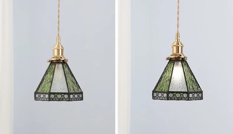 Nordic Retro Lattice Pendant Lights Japanese Home Decor Lighting Hanglamp Pendente Simple Bedroom Bedside Pendant Hanging Lamps