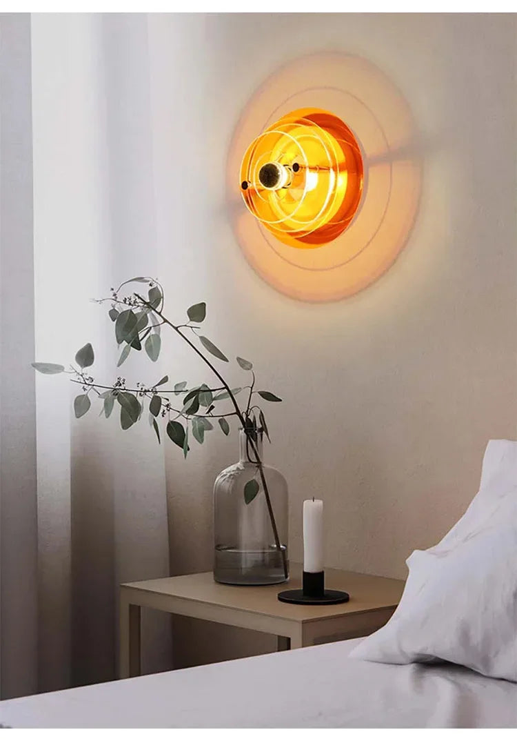 Multilayer Acrylic Bauhaus Wall Lamp Nordic Corridor Staircase Sconces Bedroom Living Room Bar Atmosphere LED Lighting Fixtures