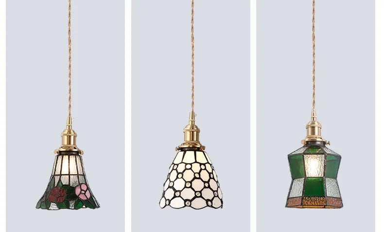 Nordic Retro Lattice Pendant Lights Japanese Home Decor Lighting Hanglamp Pendente Simple Bedroom Bedside Pendant Hanging Lamps