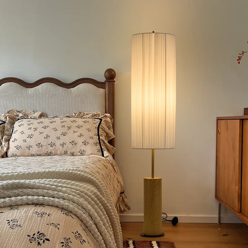 Wabi Sabi Zen Style Floor Lamp Bedroom Living Room Standard Light High End Feeling Homestay Decoration LED Upright Desk Lamps